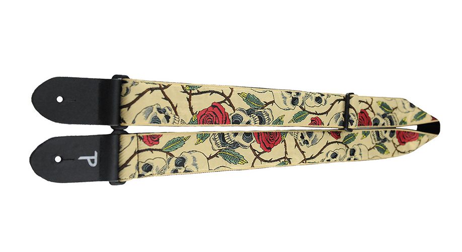 Perri's 6538 Jacquard Gurt, skulls and roses