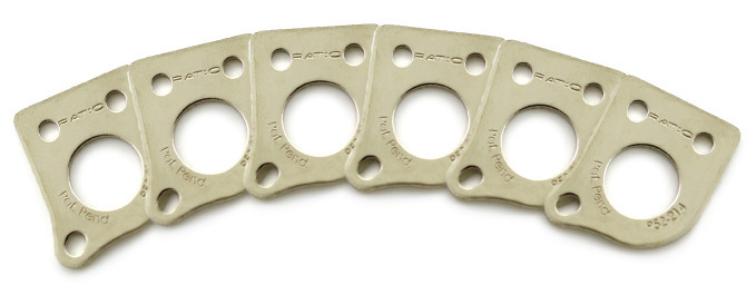 Graph Tech PRT-952-214-N0 Ratio InvisoMatch Mounting Plates, 45 Degree Screw Hole (6 pcs.) - Nickel