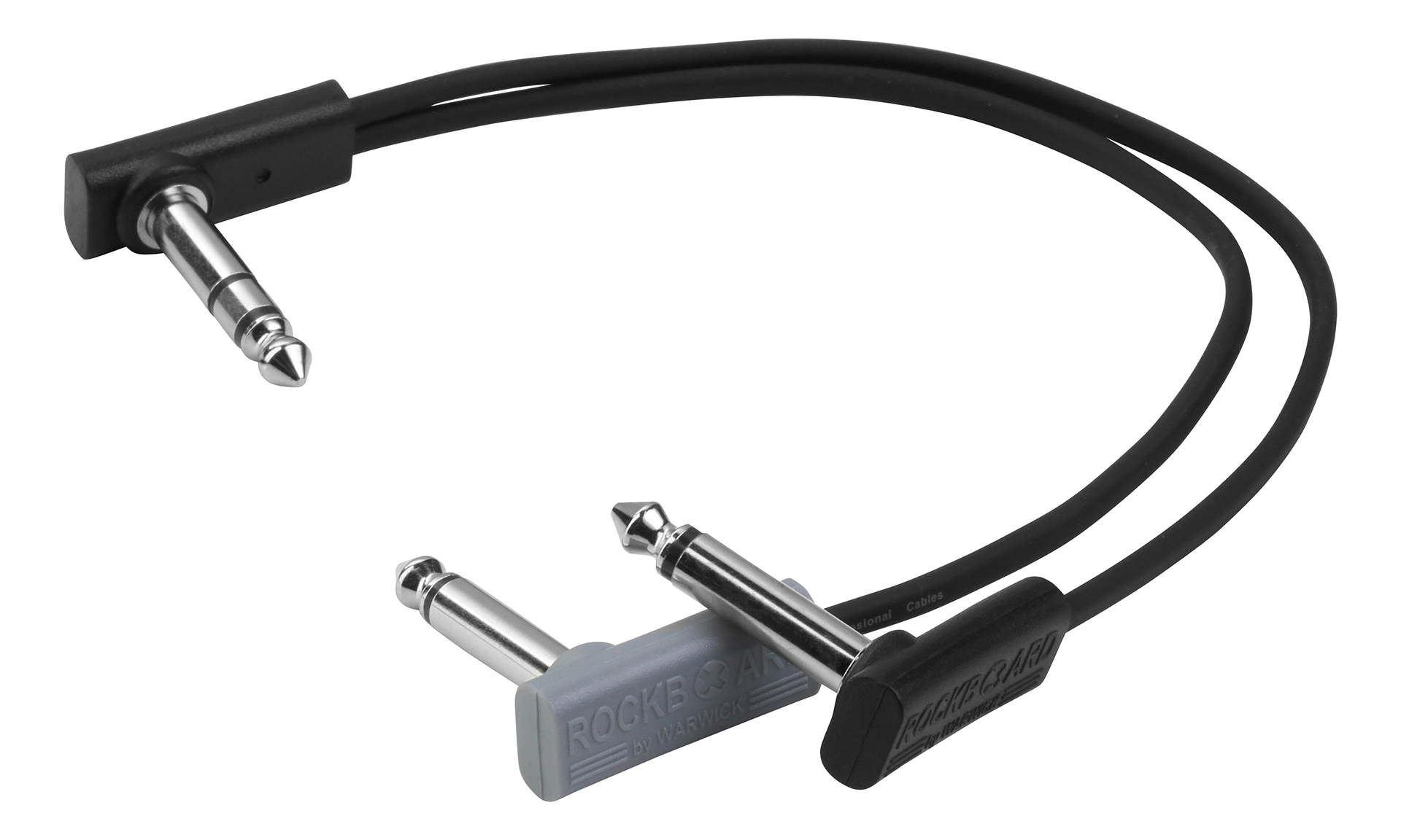 RockBoard Flat Patch Y-Splitter Cable - 20 cm / 7 7/8" Black