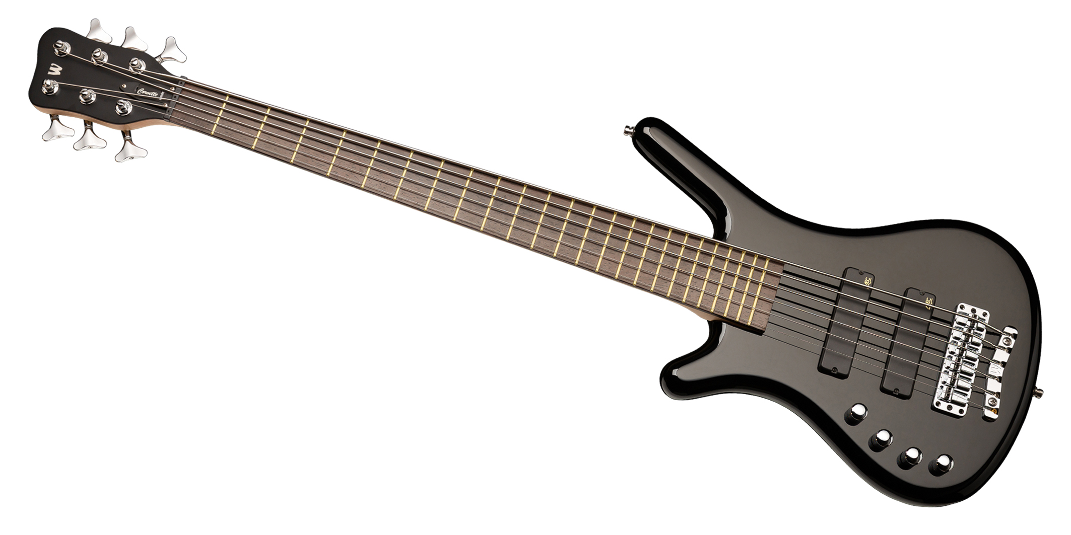 Warwick RockBass Corvette Basic, Lefthand, 6-String - Solid Black High Polish
