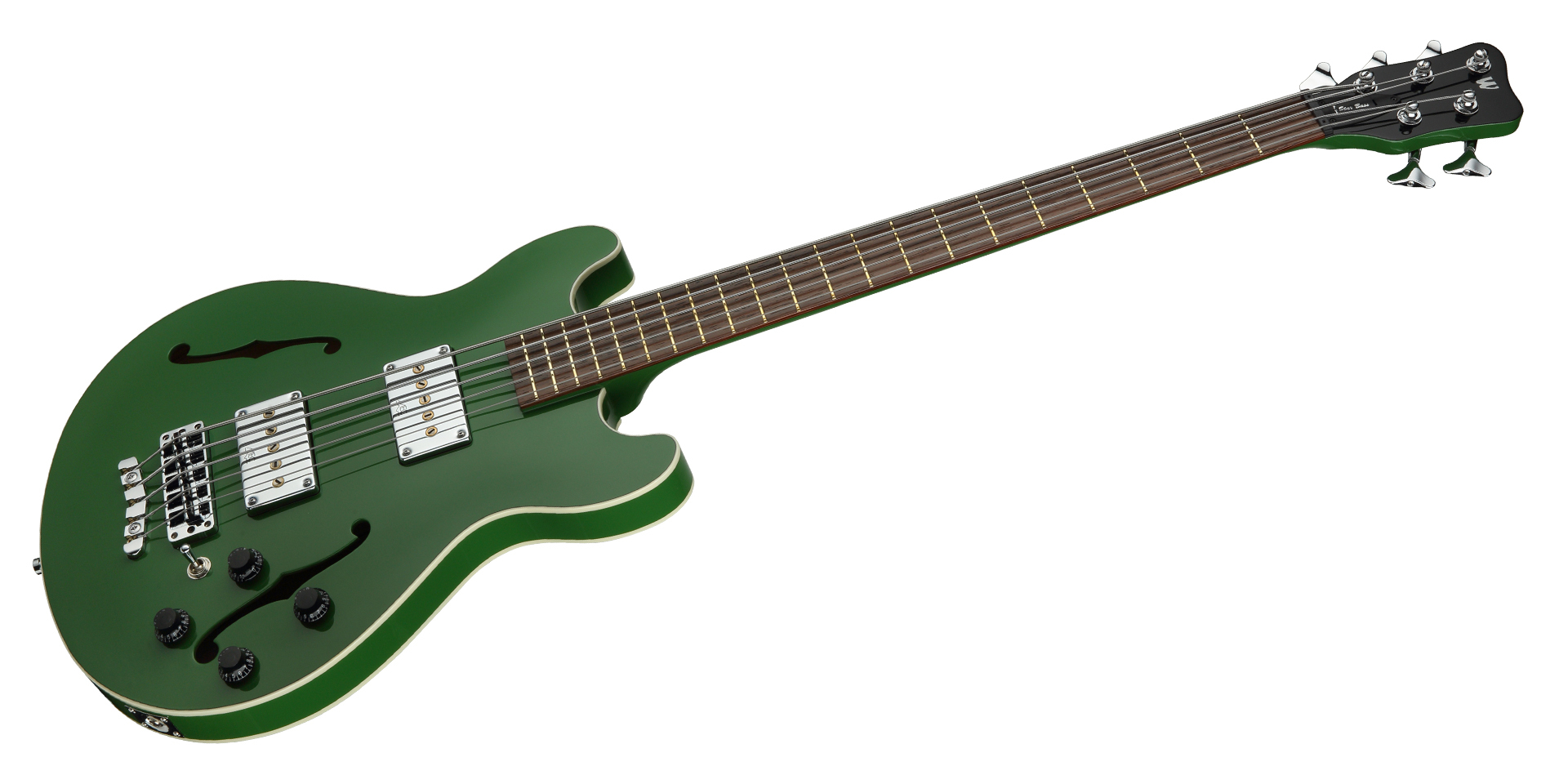 Warwick Teambuilt Pro Series Star Bass, Fretless, 4-String - Solid Green High Polish