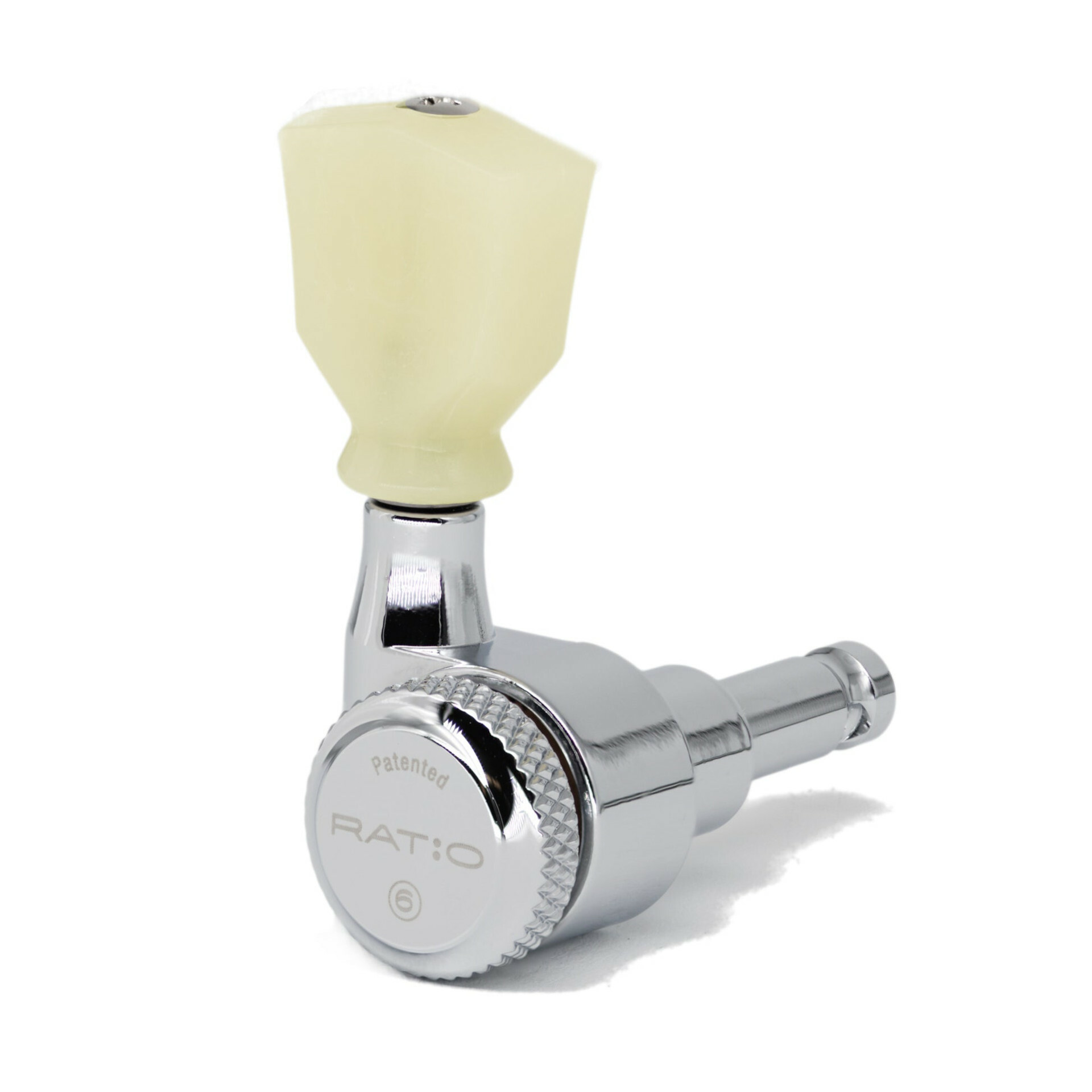 Graph Tech PRL-8351-C0 Ratio Electric Locking Machine Heads with Vintage Keystone Button - 3 + 3 - Chrome