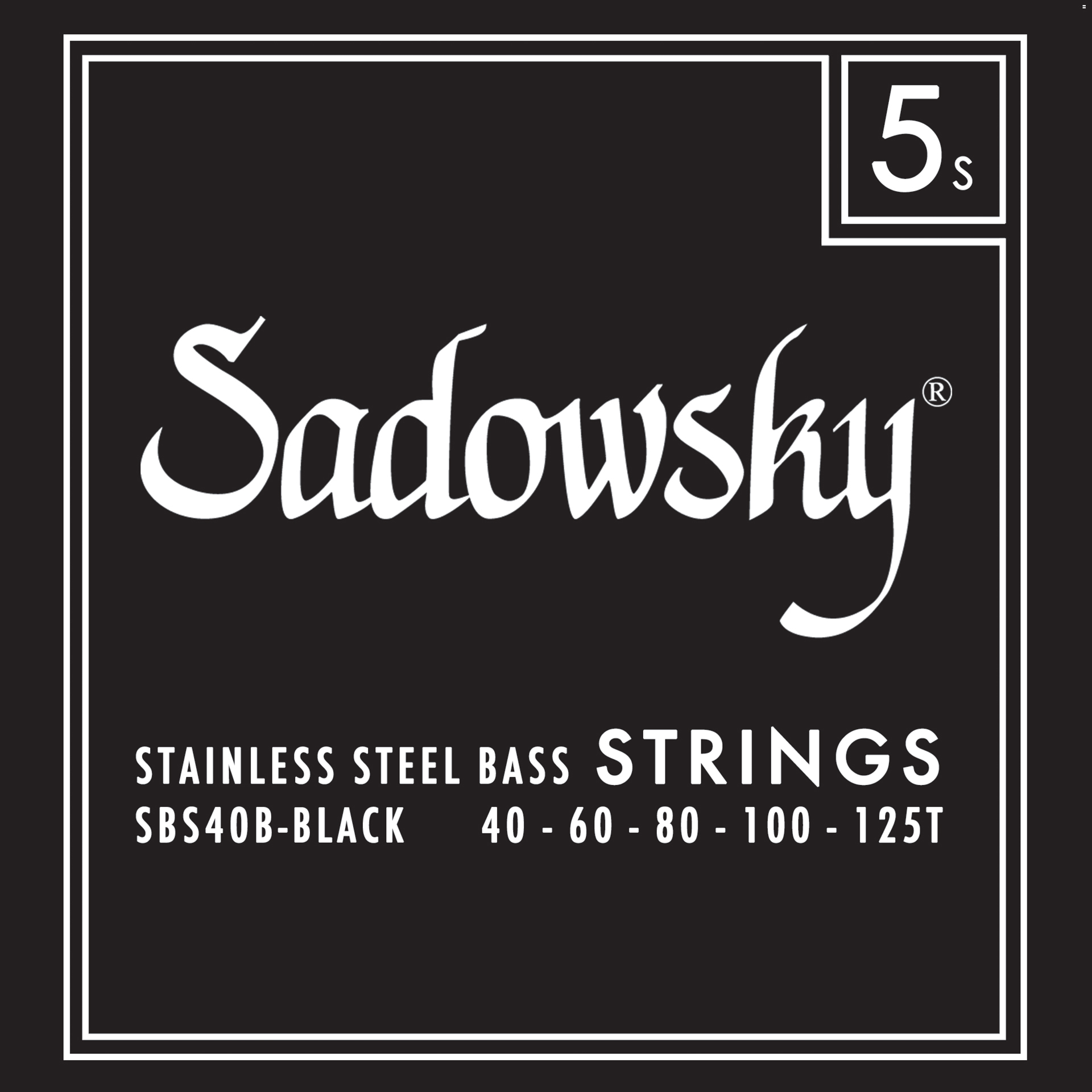 Sadowsky Black Label Bass String Set - 5-String, Stainless Steel, Taperwound, Long Scale (34"), .040-.125