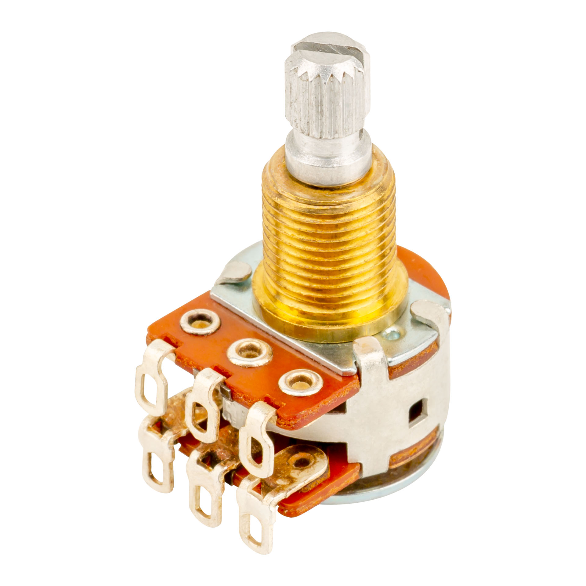 Lakland LH-3 Dual Potentiometer, A50K/C50K, Split Shaft, Center Detent