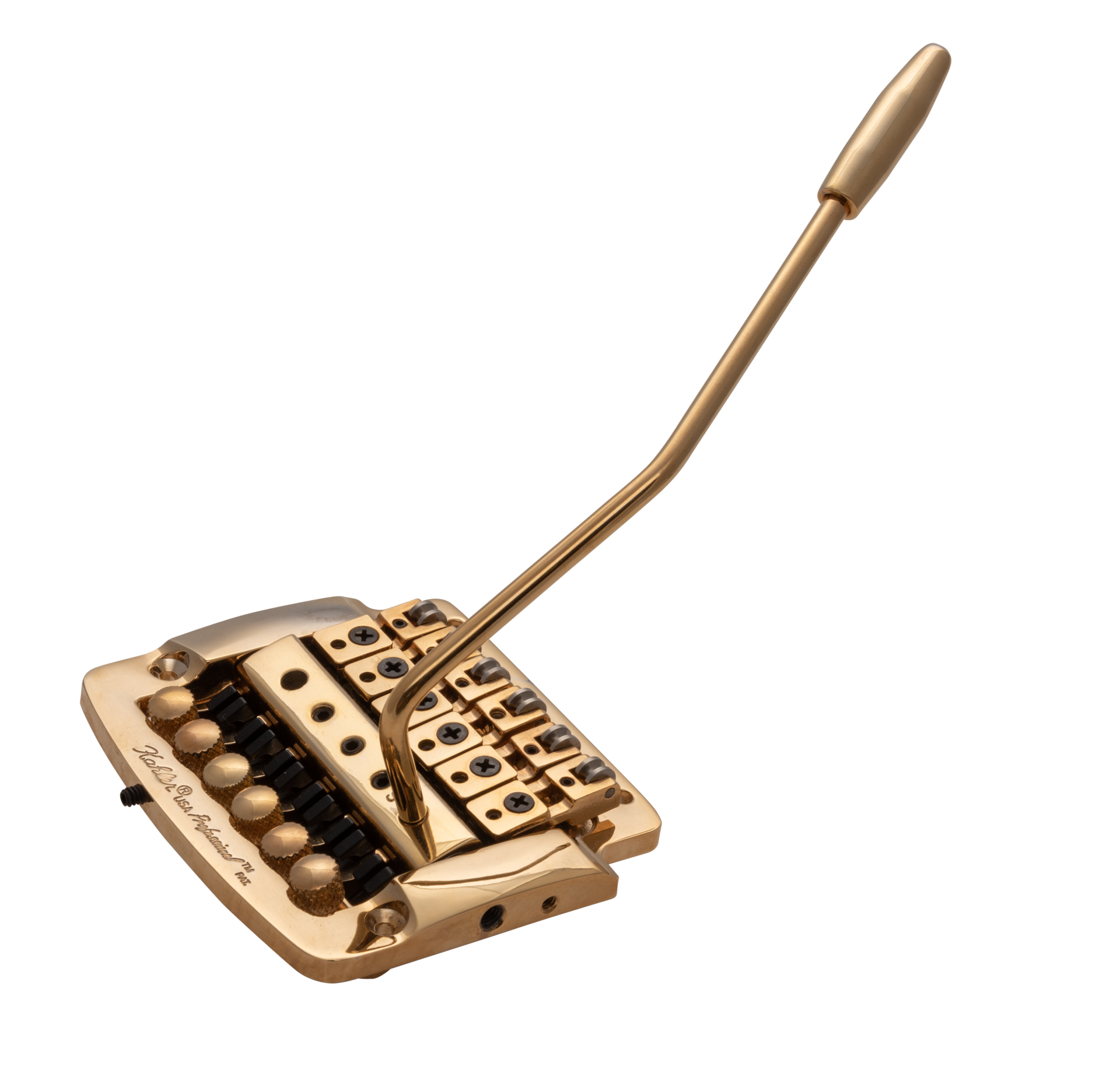 Kahler 2300 - Flat Mount Guitar Tremolo (Steel Cam / Steel Saddles) - Gold
