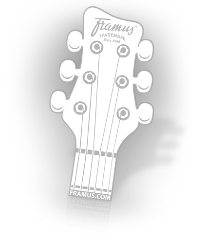 Framus Headstock Transparent Sticker White, 12.7 x 23.3 cm