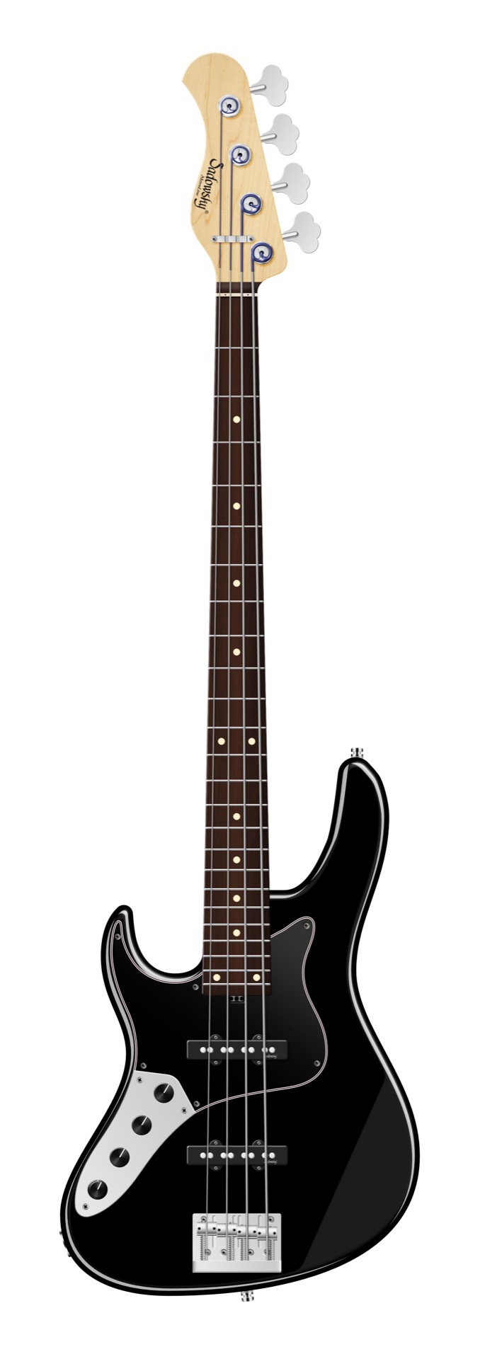 Sadowsky MetroLine 24-Fret Vintage J/J Bass, Red Alder Body, Morado Fingerboard, 4-String, Lefthand - Solid Black Satin