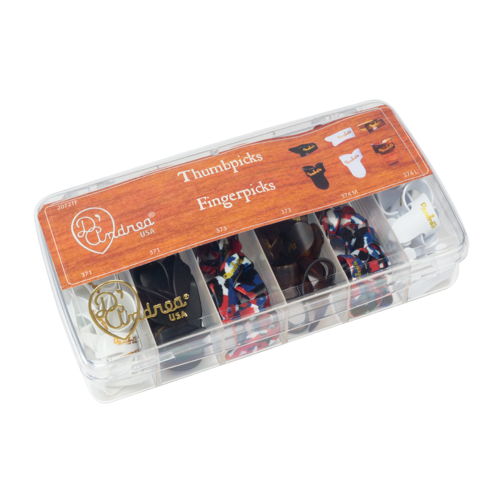 D'Andrea Thumb & Finger Picks (2072TF), 72 pcs Assorted Pick Kit