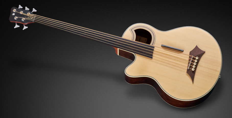 Warwick RockBass Alien Deluxe, Lefthand, 5-String, Fretless - Natural Transparent Satin