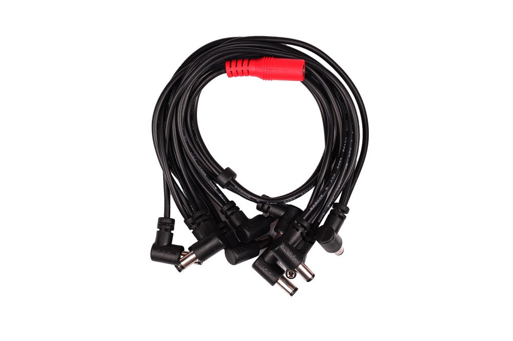 Mooer Power Daisy Chain Cable, 10 Plugs, angled