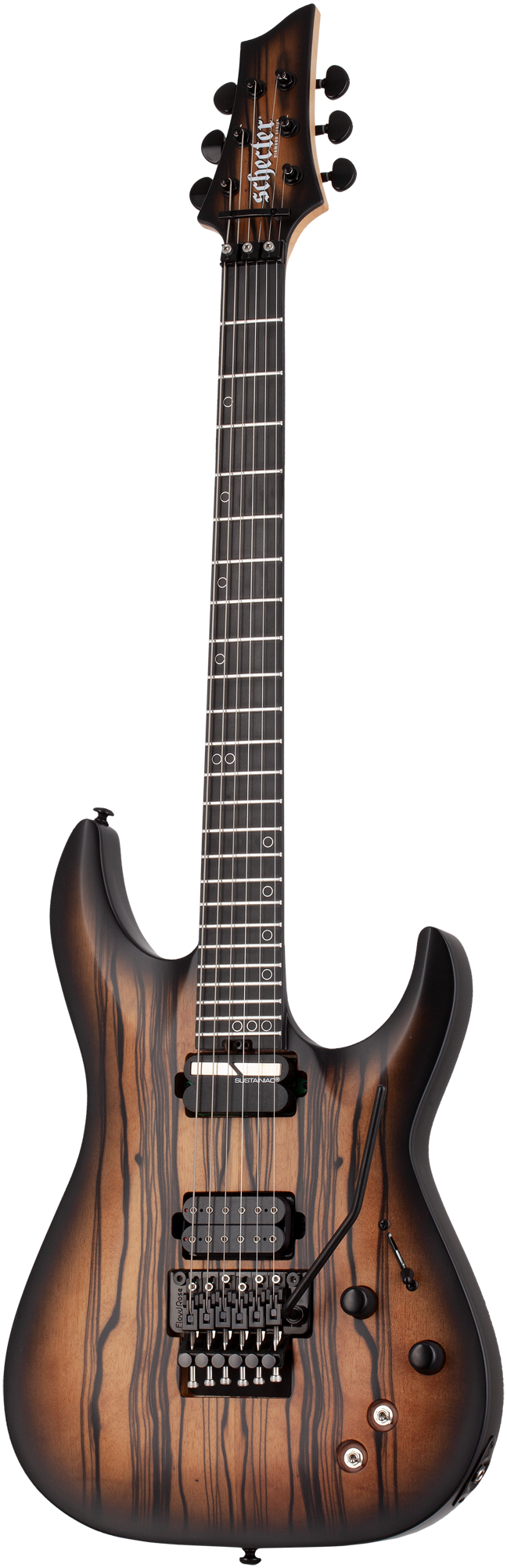 SCHECTER E-Gitarre C-1 FR S Pale Moon, Satin Natural Black Burst