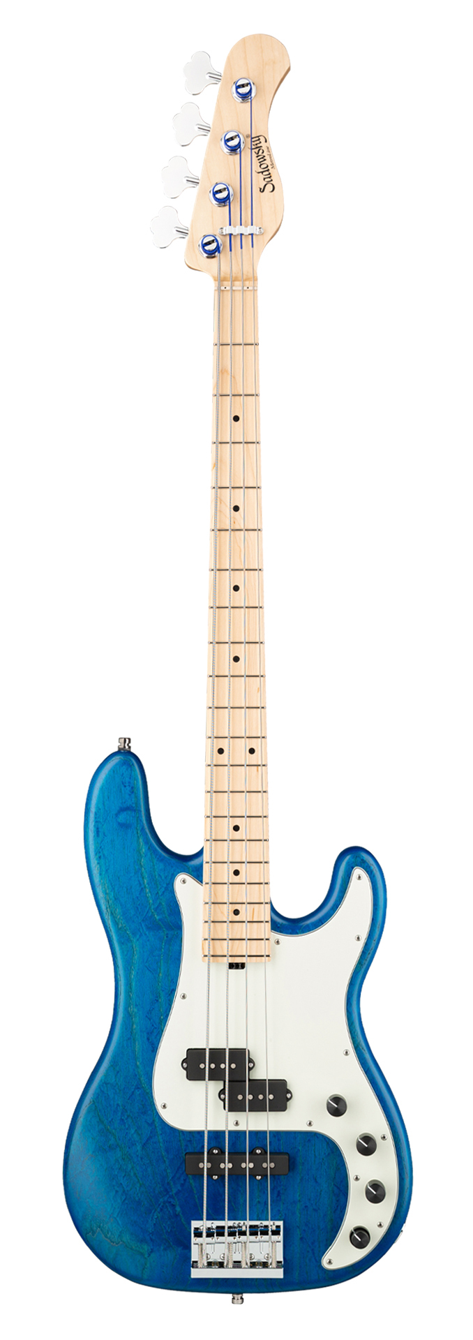 Sadowsky MetroLine 21-Fret Hybrid P/J Bass, Swamp Ash Body, Maple Fingerboard, 4-String - Ocean Blue Transparent Satin