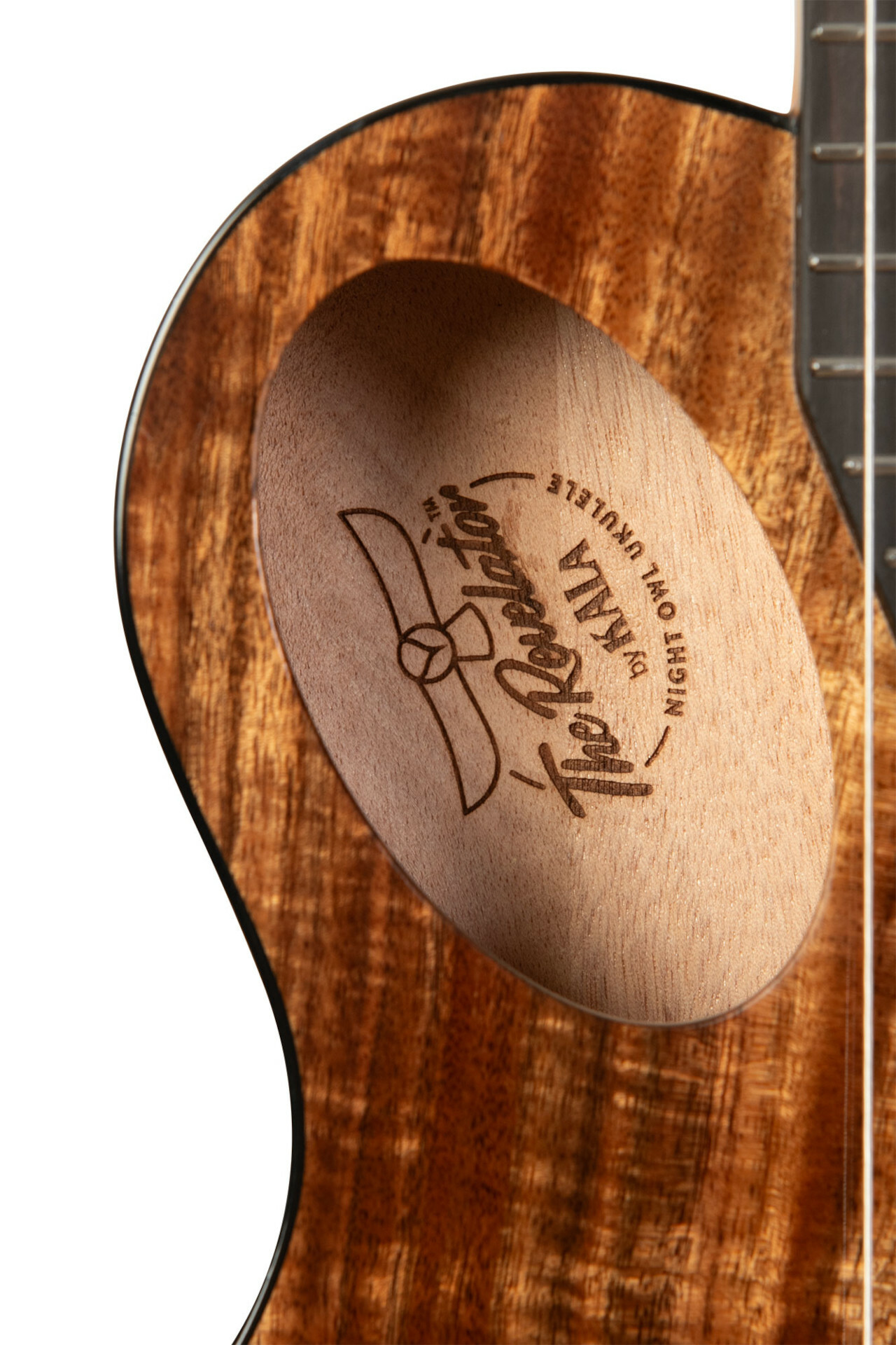 KALA KA-OWL-ACA-TE - Revelator Night Owl Acacia Tenor Ukulele, with Bag
