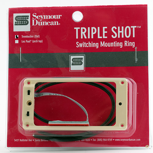 Seymour Duncan STS-1 - Triple Shot, Neck/Bridge Switching Mounting Ring, Flat/Trembucker - Cream