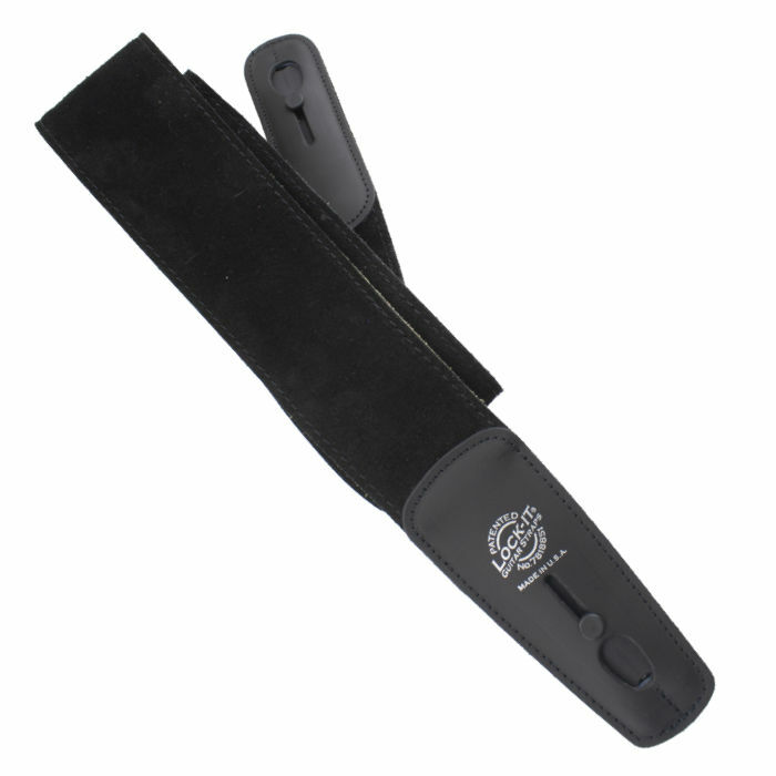Lock-It Strap 2.75" Suede (LIS 200-S275-BLK), Black