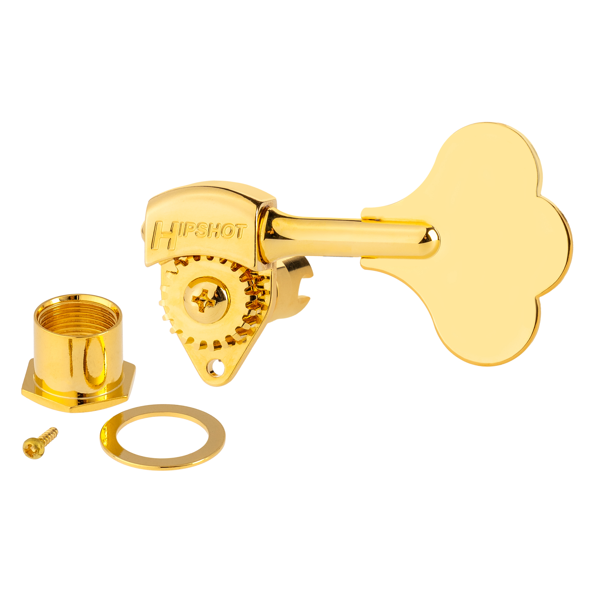 Lakland / Hipshot - Licensed Ultralite Bass Machine Head, 1/2" Post, Left (Bass) Side - Gold