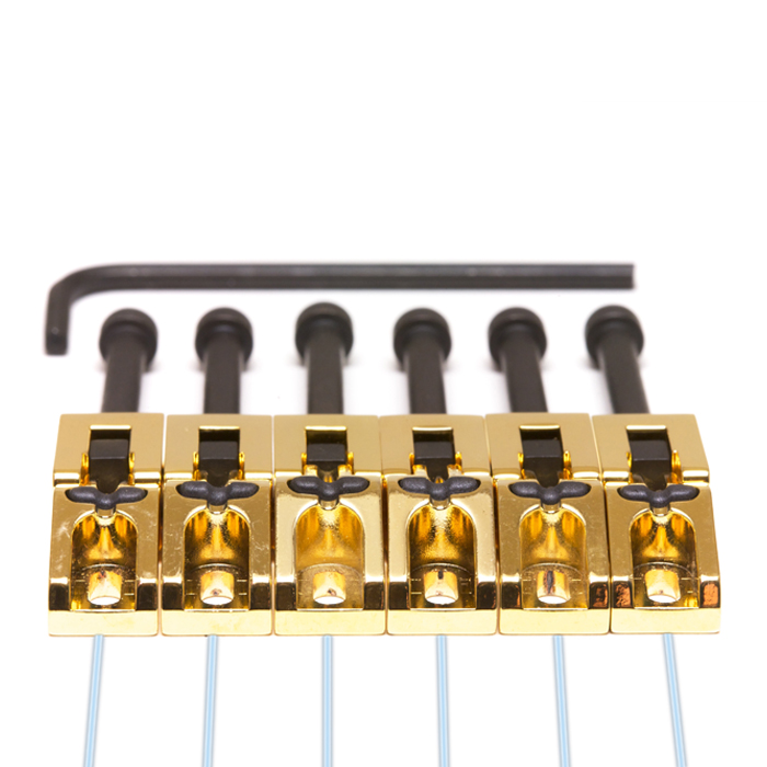 Ghost PN-0080-G6 - Floyd Rose Style Saddle Pickups, 6-String - Gold