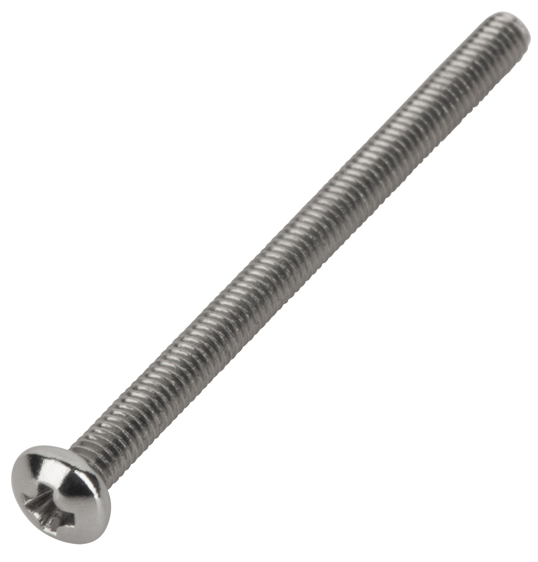 Framus & Warwick Parts - Screw for Pickup Mounting, M2.5 x 35 mm, 5 mm Head, 4 pcs., Chrome