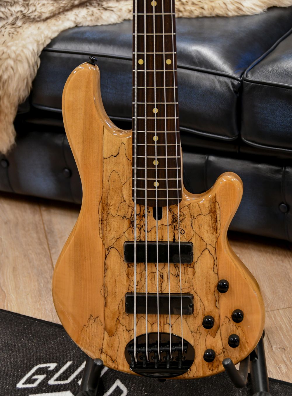 Lakland Skyline 55-01 Deluxe Bass, 5-String - Spalted Maple Top, Natural Gloss