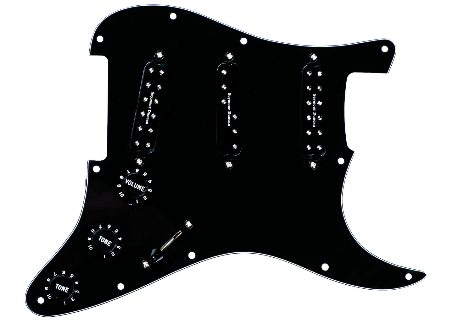 Seymour Duncan Everything Axe Loaded Pickguard, Strat Pickup Set, SJBJ-1B JB, SDBR-1N, SL59-1 - Black