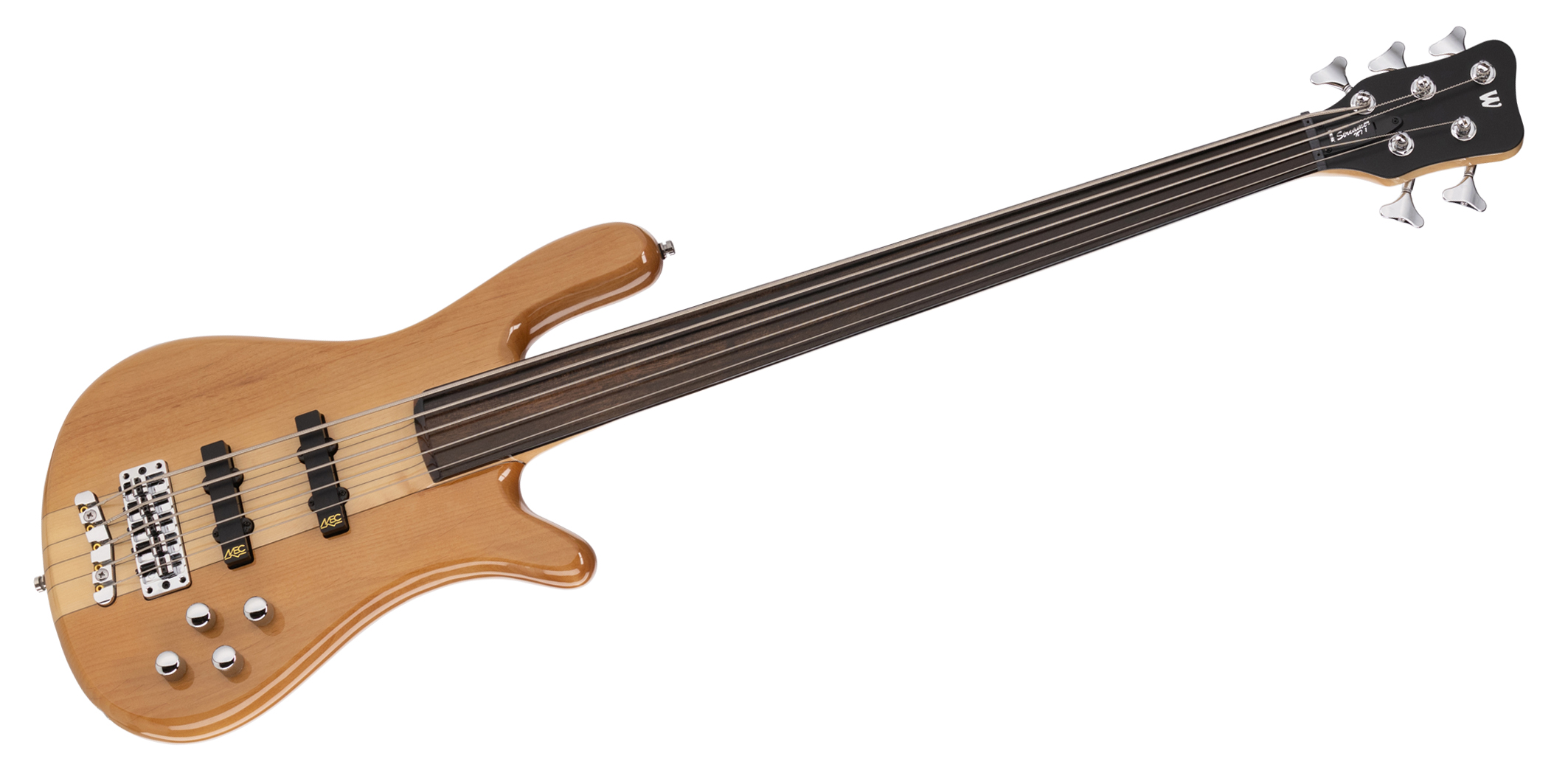 Warwick RockBass Streamer NT I, 5-String, Fretless - Natural Transparent High Polish