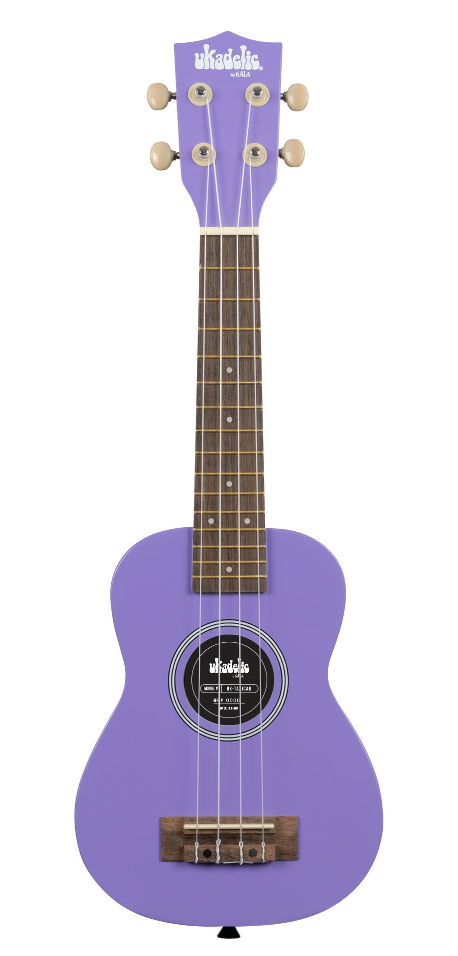 KALA Ukadelic UK-ULTRAVIOLET - UltraViolet Soprano Ukulele, with Tote Bag