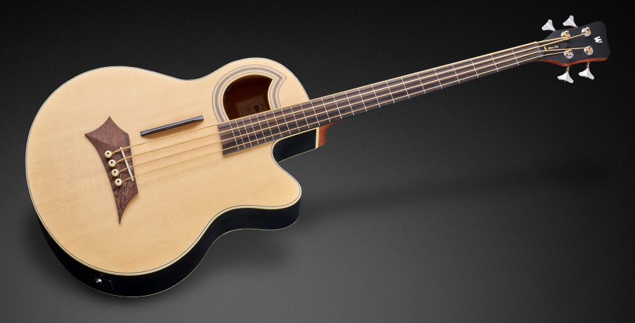 Warwick RockBass Alien Standard, 4-String, Fretless with Lines - Natural Transparent Satin