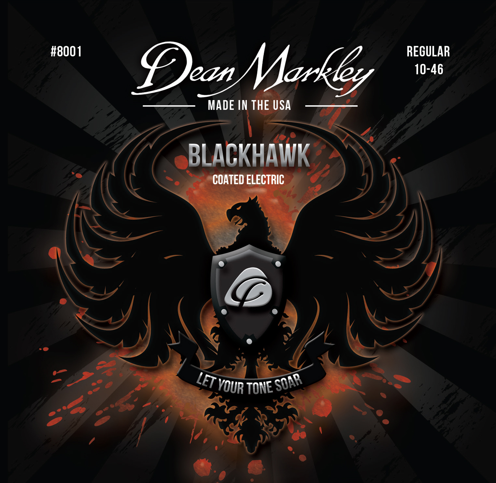 Dean Markley Blackhawk - 8001 - Coated Electric Guitar String Set, Regular, .010-.046