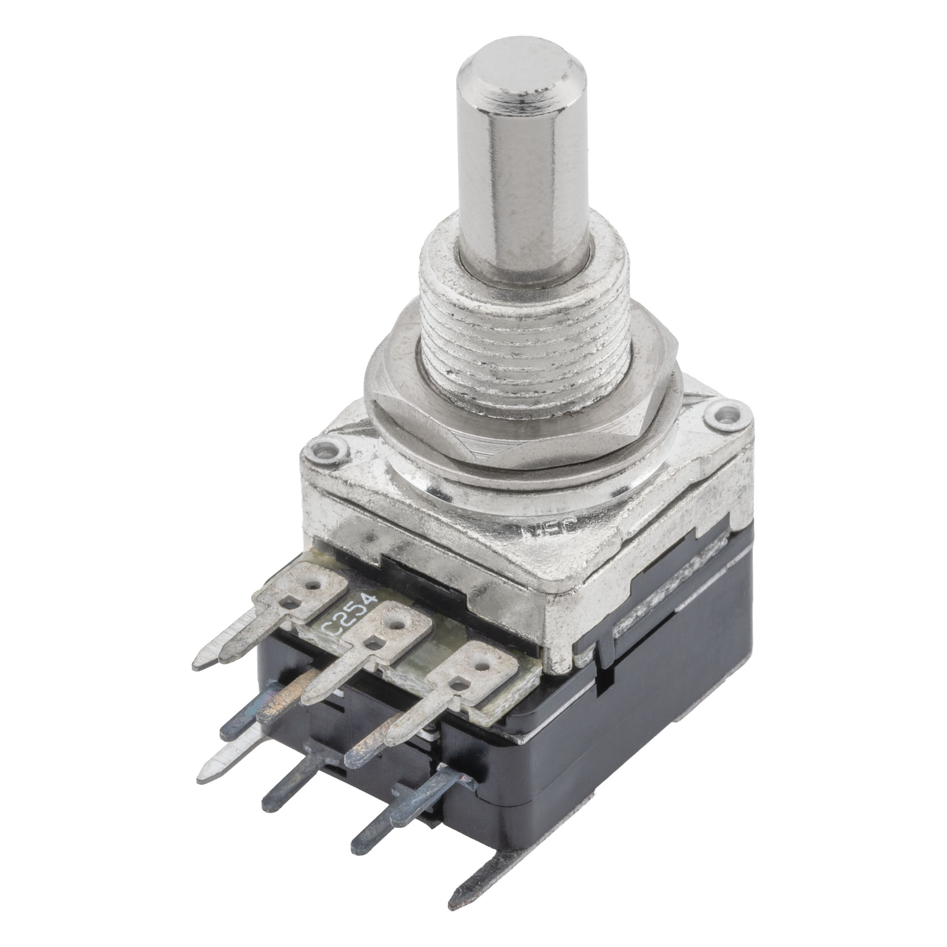 MEC Mono Potentiometer, C250K, Push/Pull, DPDT, Solid Shaft