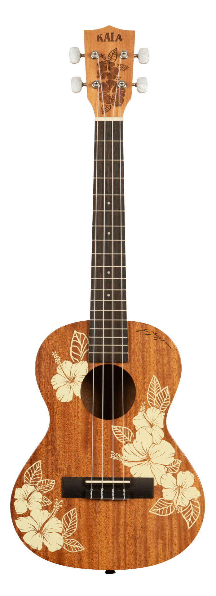 KALA KA-HIBISCUS-T - Hibiscus Mahogany Tenor Ukulele, with Bag