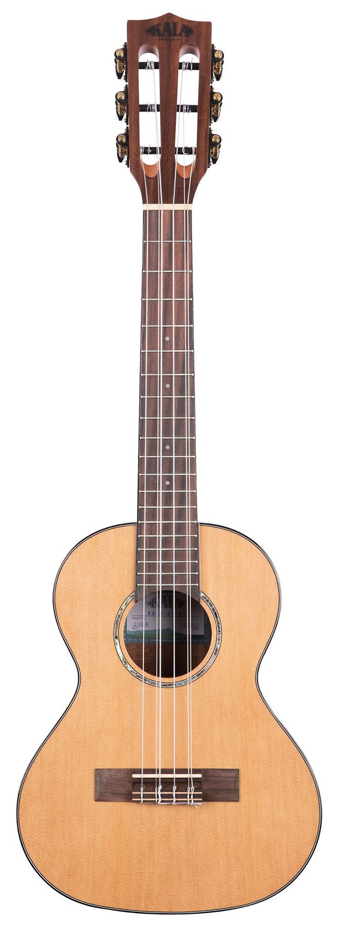 KALA KA-SCAC-T6 - Gloss Solid Cedar Top Acacia 6-String Tenor Ukulele, with Bag (UB-T)