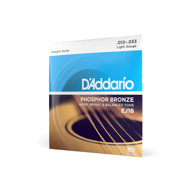 D'ADDARIO EJ16 Phosphor Bronze, Light 12-53, Saiten für Westerngitarre