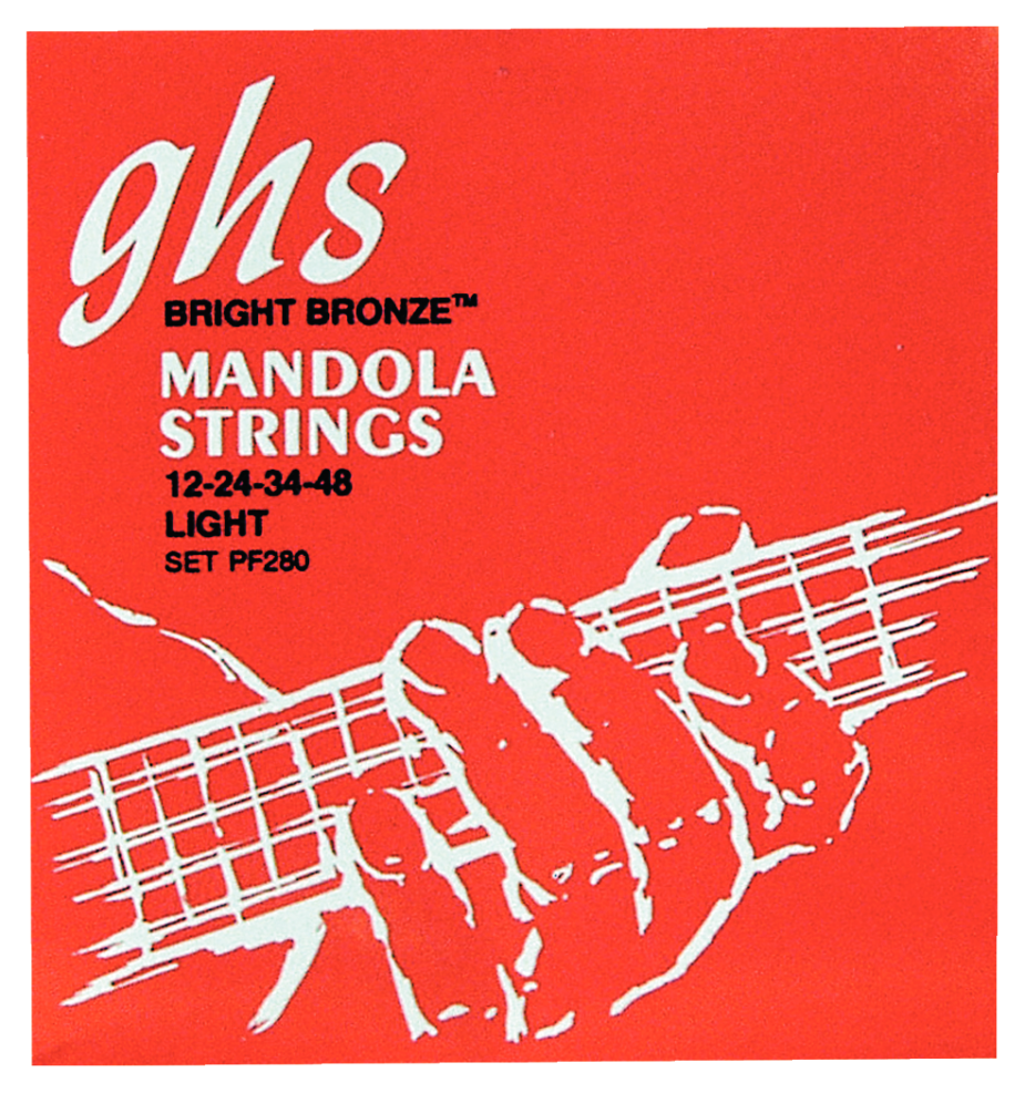 GHS Professional - PF280 - Mandola String Set, Loop End, Bright Bronze, Light, .012-.048