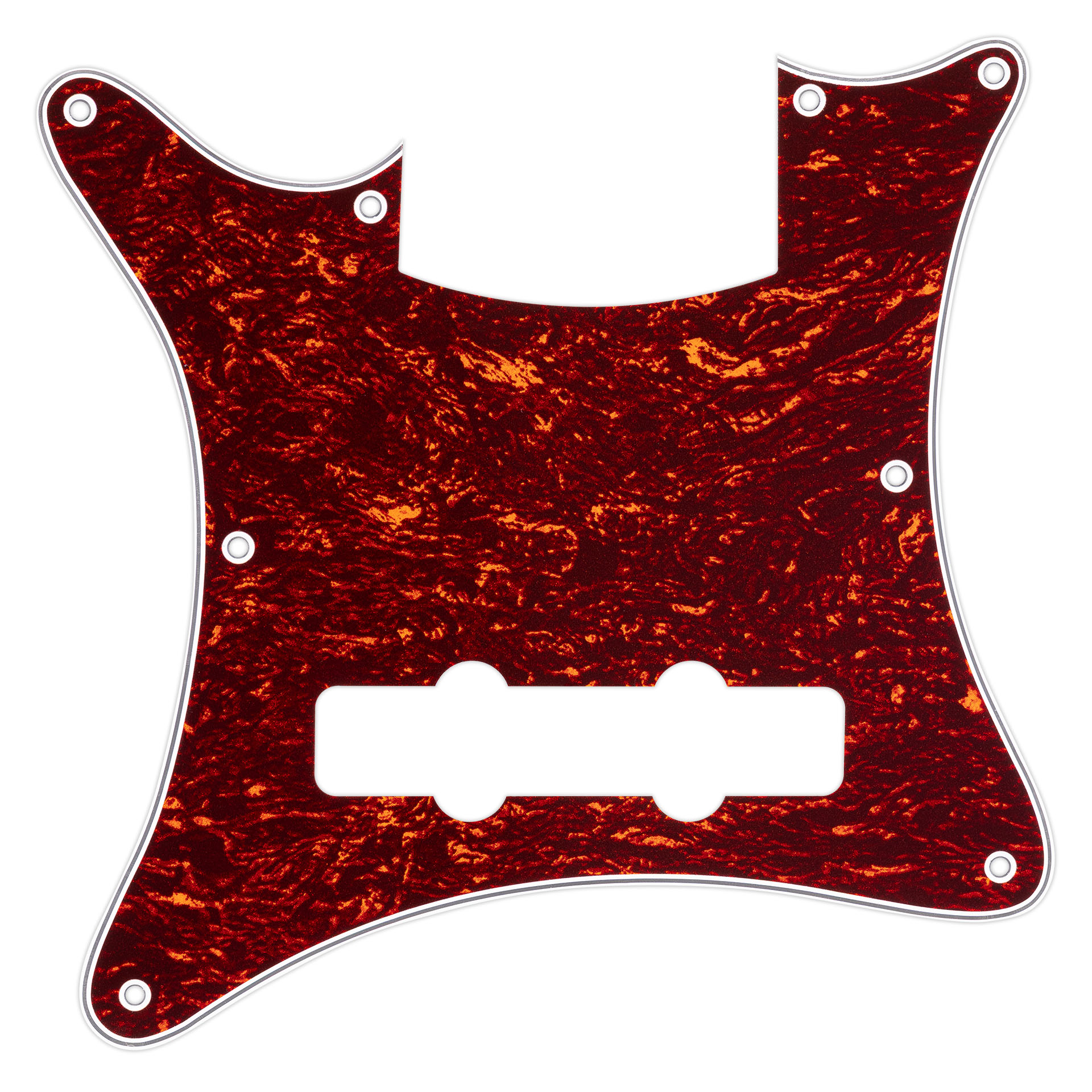Warwick Parts - Streamer CV Bass Pickguard - 5-String - Tortoise - Lefthand
