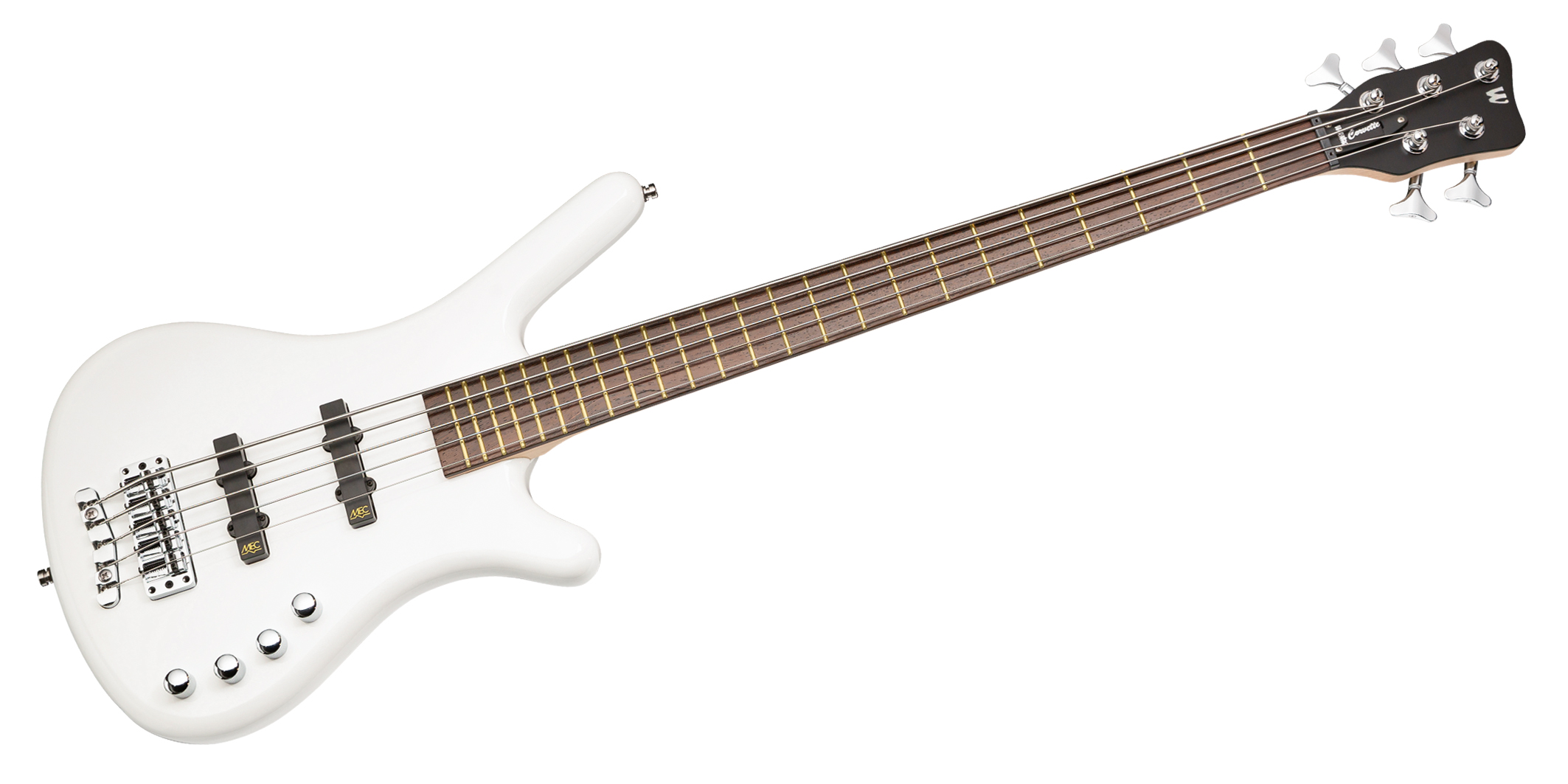 Warwick Rockbass Corvette Basic, 5-String - Solid White High Polish