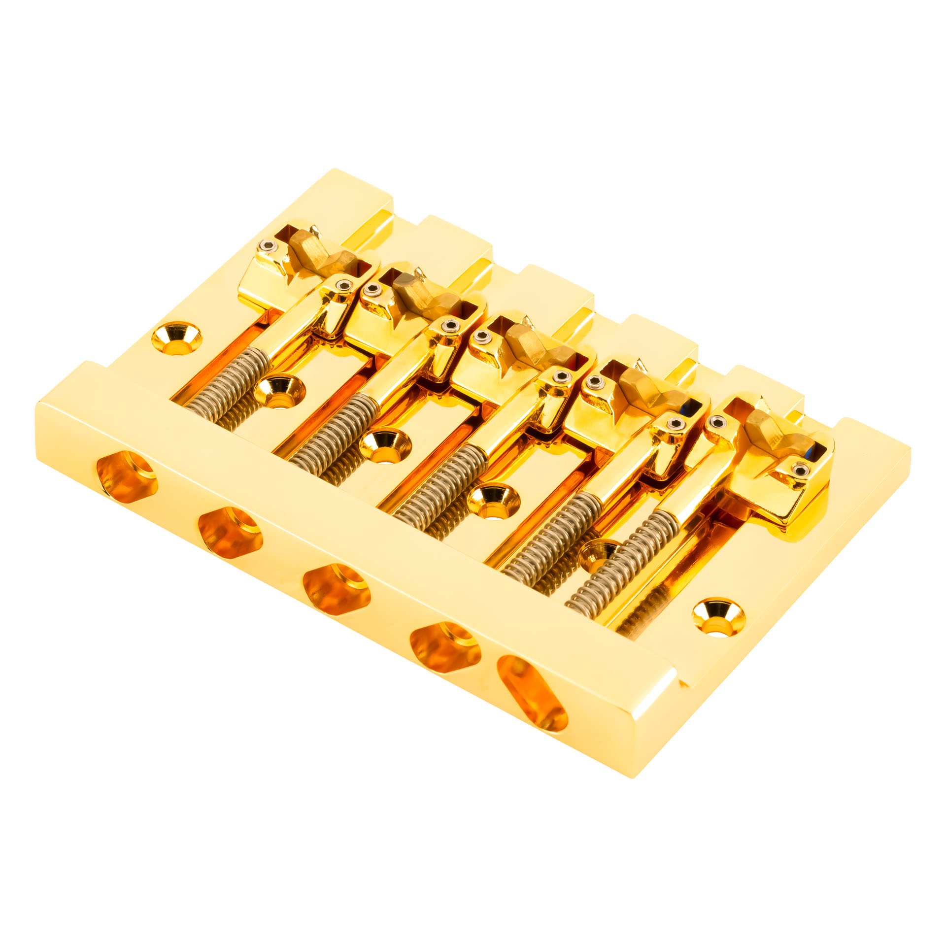 HIPSHOT 5 String KickAss Bass Bridge - Mounting Style I - Gold