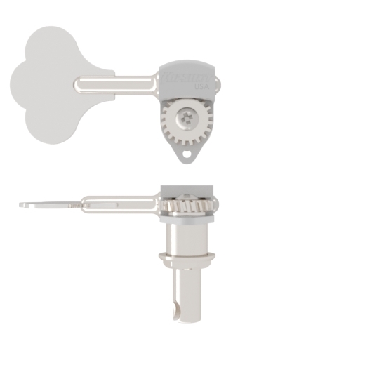 Hipshot HB6 - Ultralite Bass Machine Head, 3/8" Post, Clover Leaf Key, Treble Side - Chrome