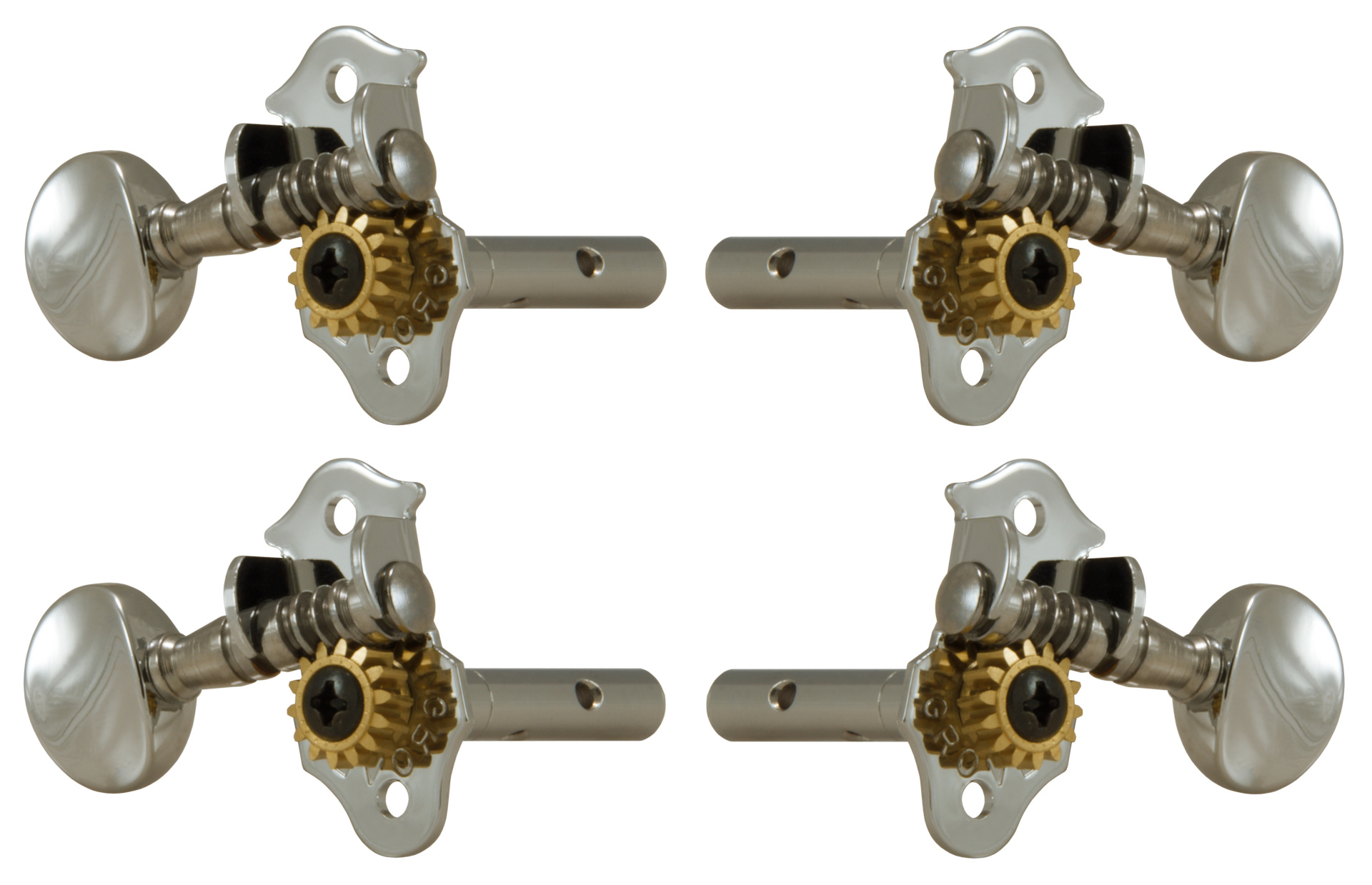 Grover 708N Sta-Tite Dulcimer Pegs with Metal Button - 4 pcs. - Nickel