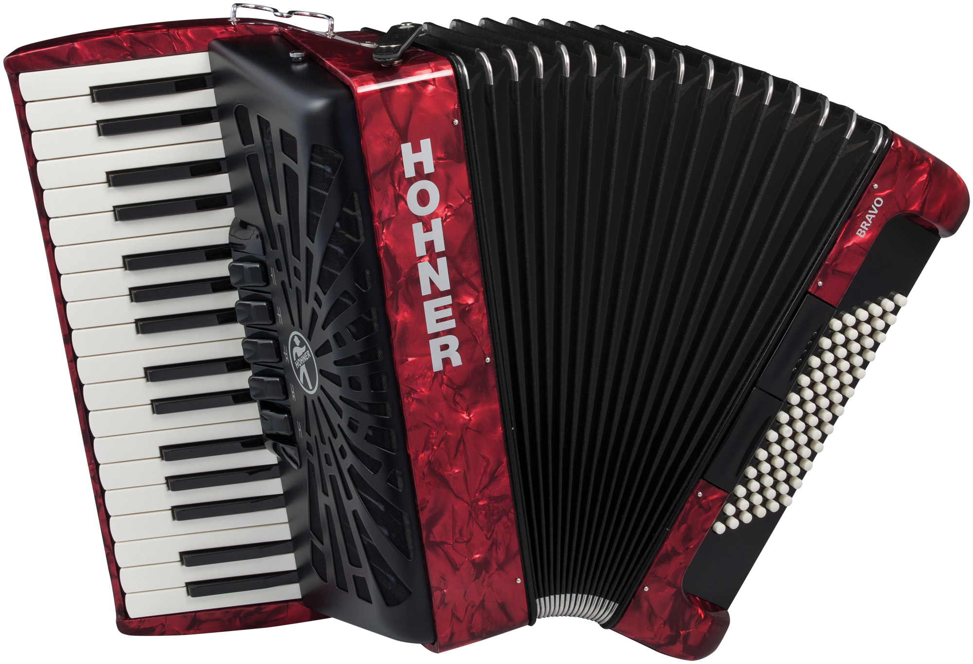 HOHNER Akkordeon Bravo III 72 rot silent key