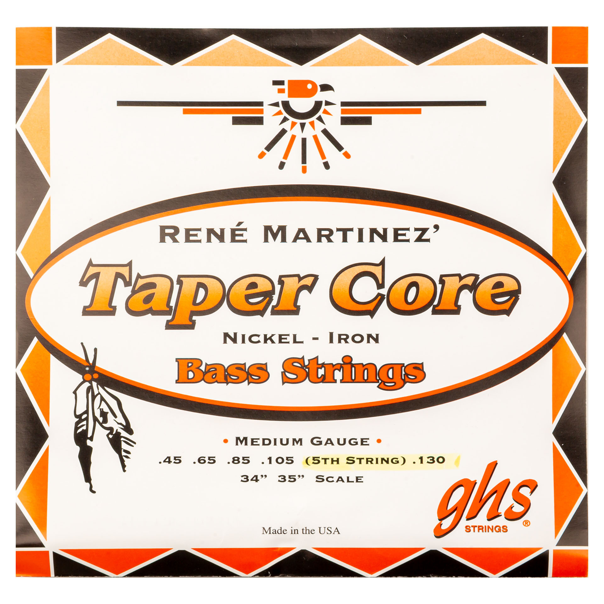 GHS Taper Core René Martinez - 5-RMB - Bass String Set, 5-String, Medium, .045-.130
