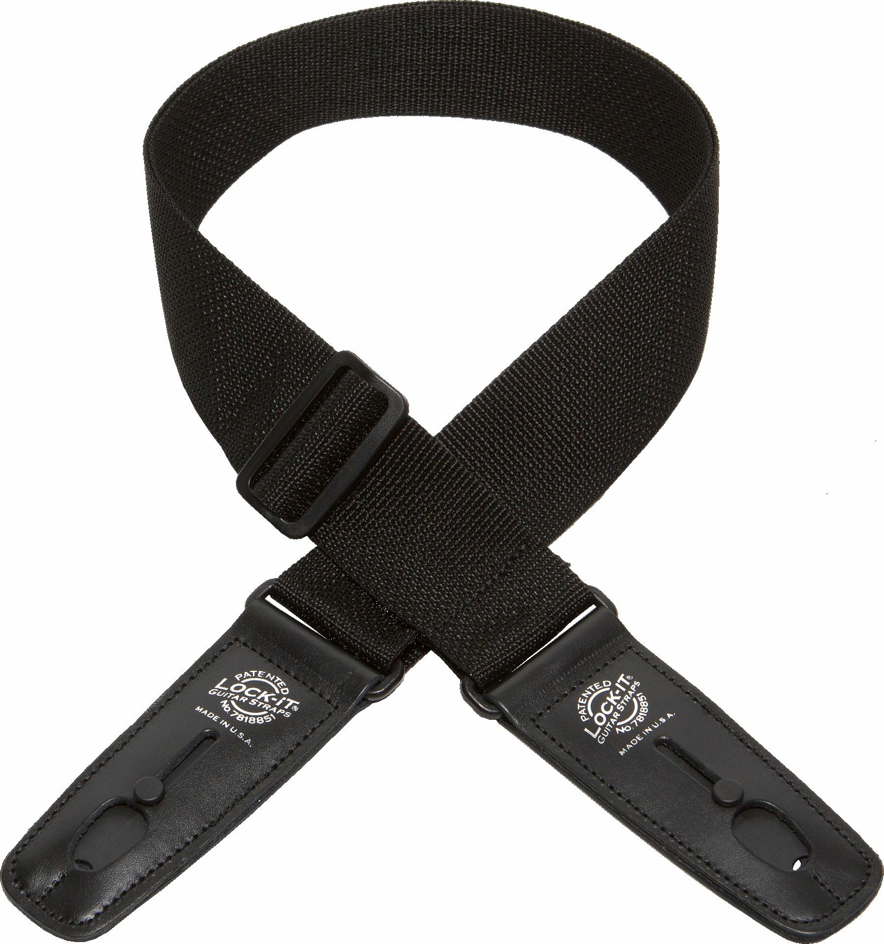 Lock-It Strap 2" Poly Pro (LIS 001 P2-BLK), Black
