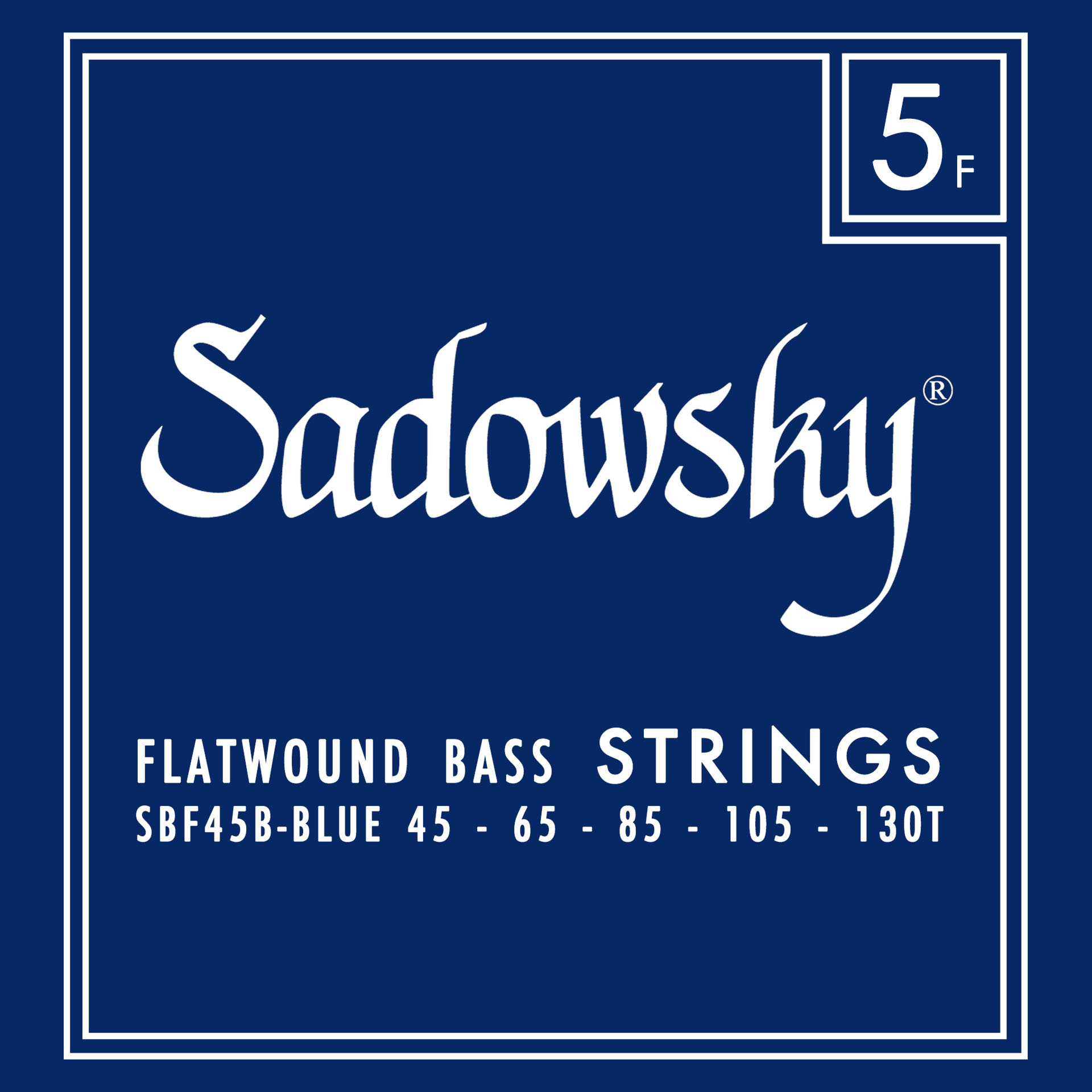 Sadowsky Blue Label Bass String Set - 5-String, Stainless Steel, Flatwound, Taperwound, Long Scale (34"), .045-.130