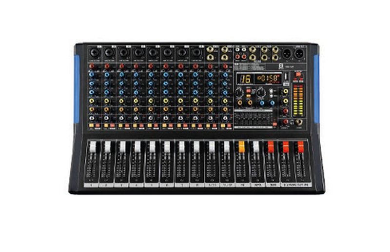 KELLER KW-12E Analoger 12-Kanal Mixer mit Amp