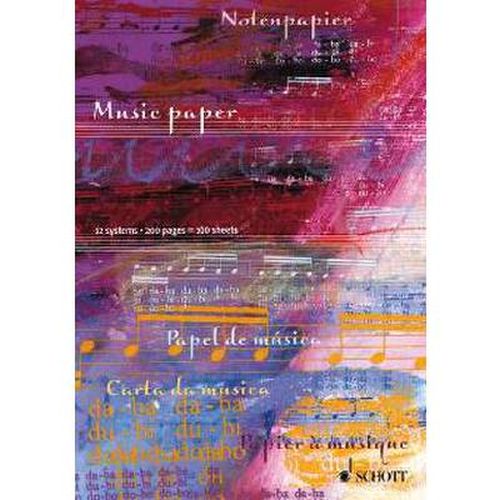 SCHOTT SKK46 Notenblock 100 Blatt/200 Seiten, 12 Systeme