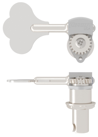 Hipshot HB6 - Ultralite Bass Machine Head, 1/2" Post, Clover Leaf Key, Treble Side - Chrome