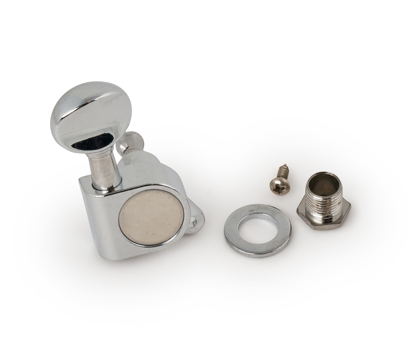 Kala Spare Parts - Machine Head, Closed Gear, Metal Knob, Left - Chrome