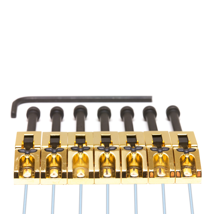 Ghost PN-0080-G7 - Floyd Rose Style Saddle Pickups, 7-String - Gold