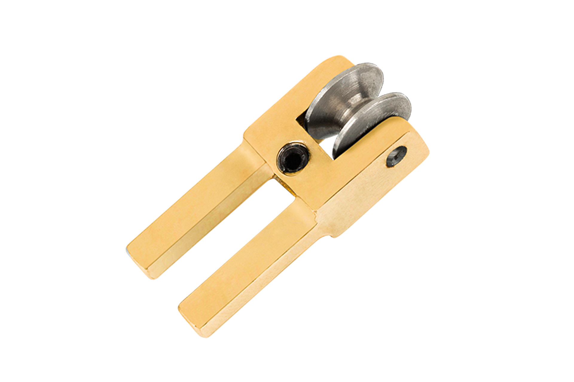 Kahler Guitar Saddle Fork - Wide Steel Roller, Gold
