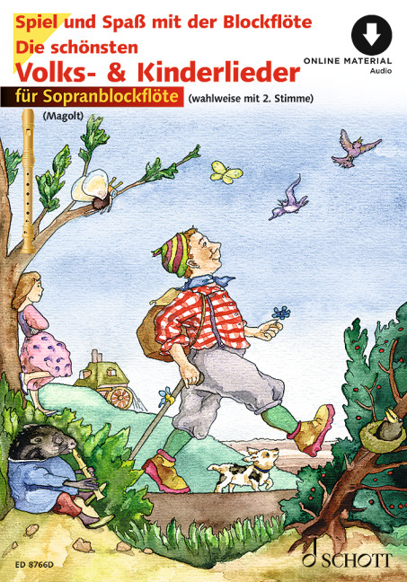 Die schönsten Volks- und Kinderlieder für Sopranblockflöte - ED 8766D