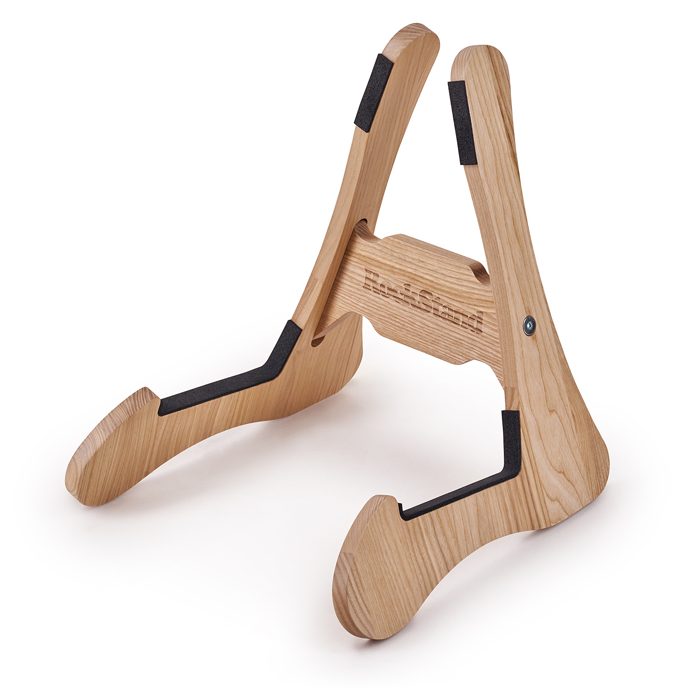 RockStand Wood A-Frame Stand - for Acoustic Guitar & Bass - Natural Finish